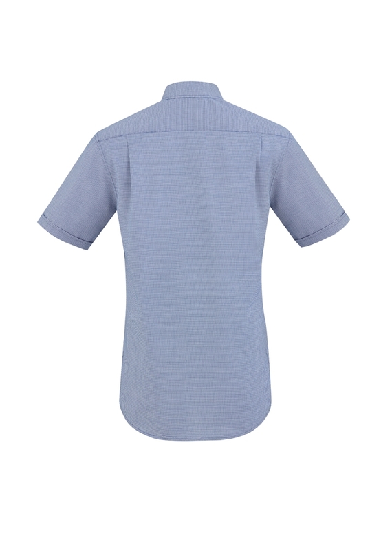 Short Sleeve Cotton-Rich Jagger Shirt - Men - Back View