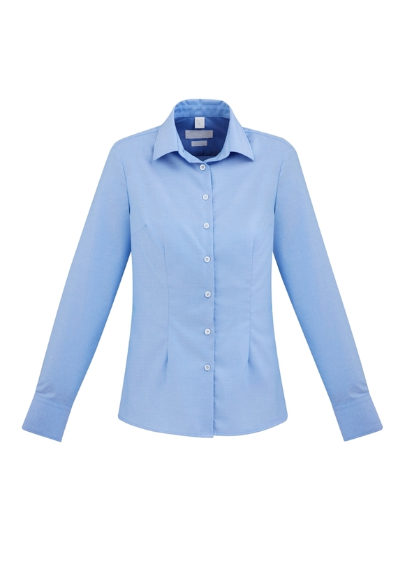 Long Sleeve Regent Shirt 100% Cotton - Women - Blue