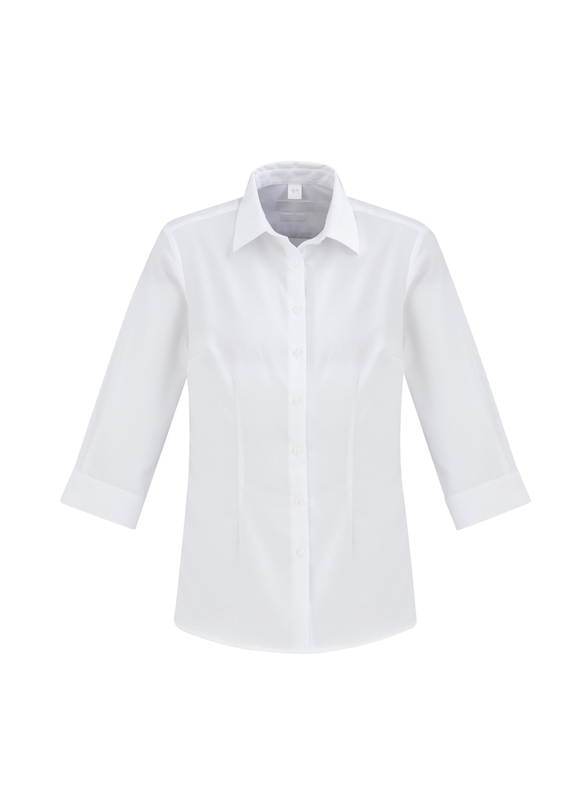 Regent 3/4 Sleeve 100% Cotton Shirt - Women - White