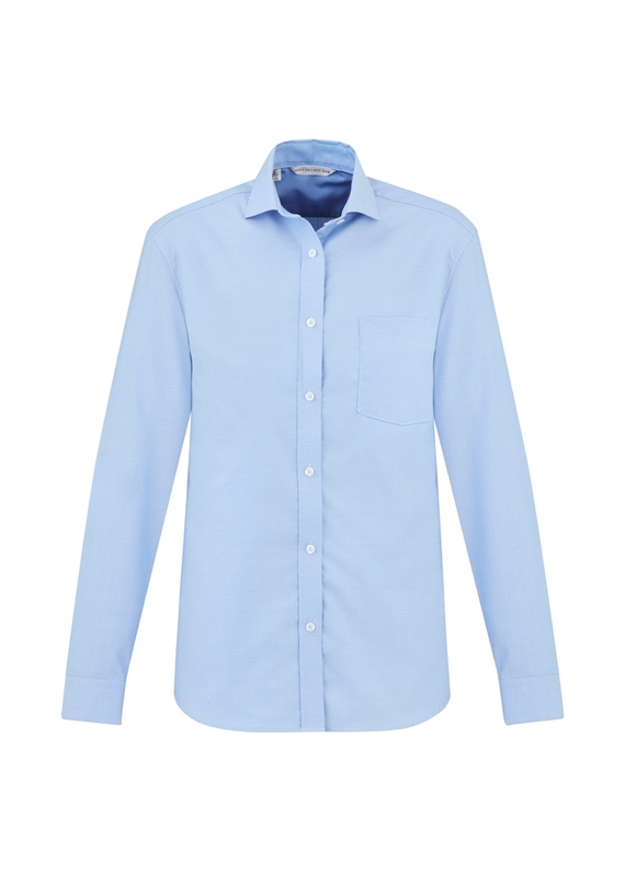 Regent Long Sleeve 100% Cotton Shirt - Men - Blue