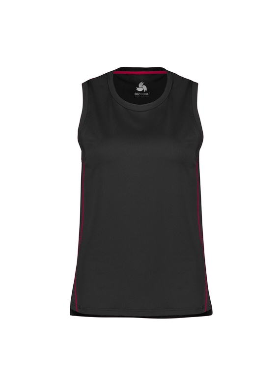 Balance Singlet - Women - Black/Red
