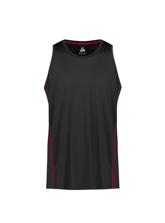 Balance Singlet - Men - Black/Red