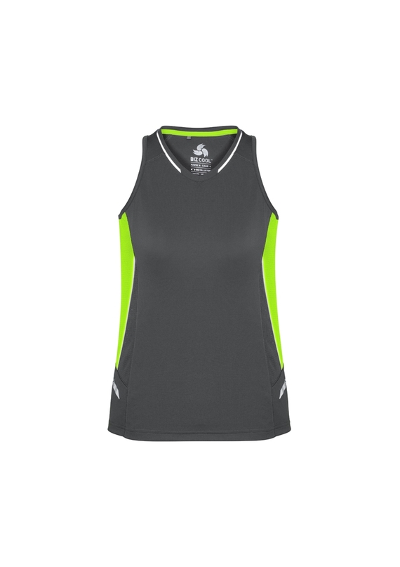 Renegade BIZCOOL Sports Singlet - Women - Grey/Fl. Lime