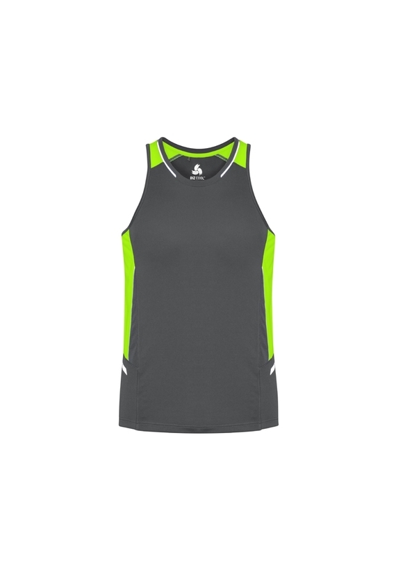 Renegade BIZCOOL Sports Singlet - Men - Grey/Fl. Lime