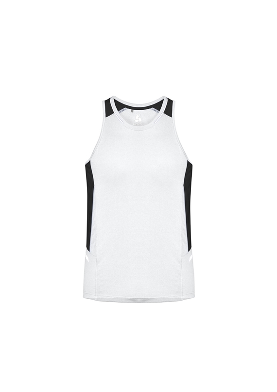 Renegade BIZCOOL Sports Singlet - Men - White/Black