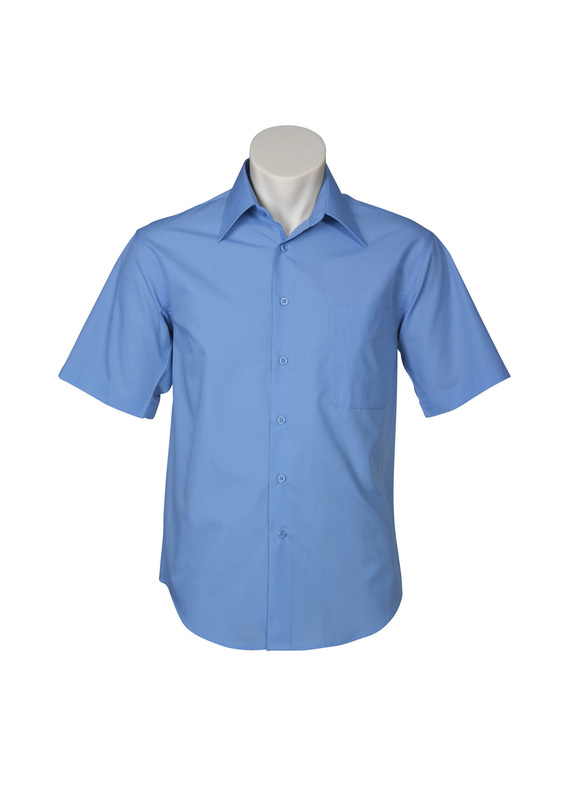 Short Sleeve Metro Shirt - Men - Mid Blue