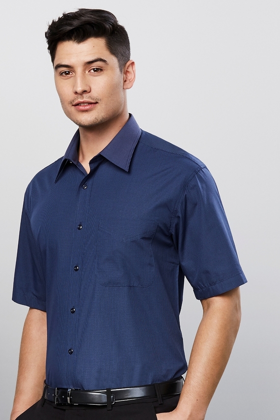 Short Sleeve  Micro Check Shirt - Men