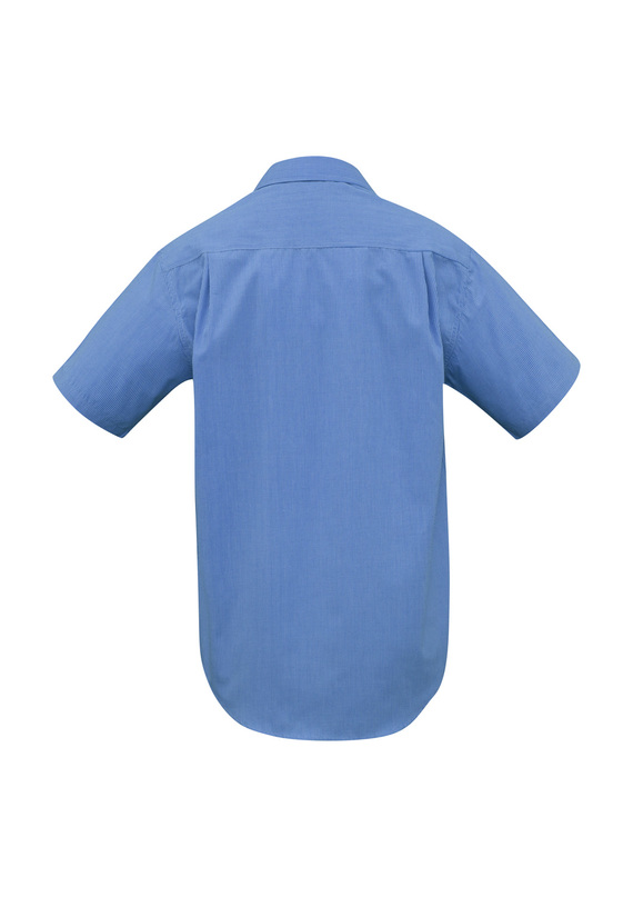 Short Sleeve  Micro Check Shirt - Men - Back View