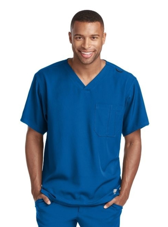 Skechers Structure Scrub Top - Men - 08 New Royal