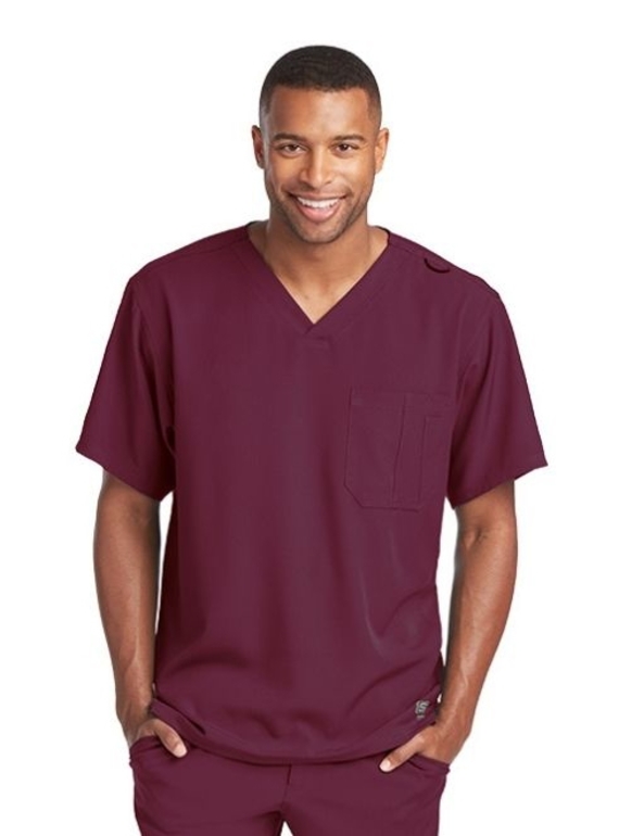 Skechers Structure Scrub Top - Men - 65 Wine
