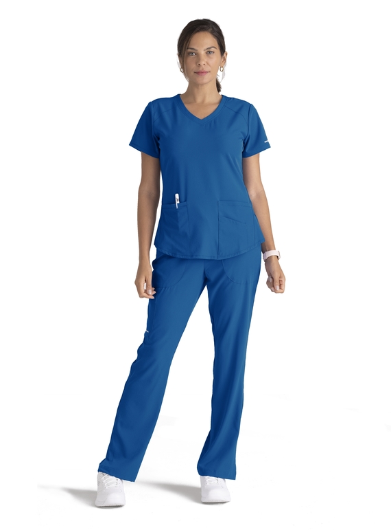 Skechers Breeze Scrub Top - Women - 08 New Royal