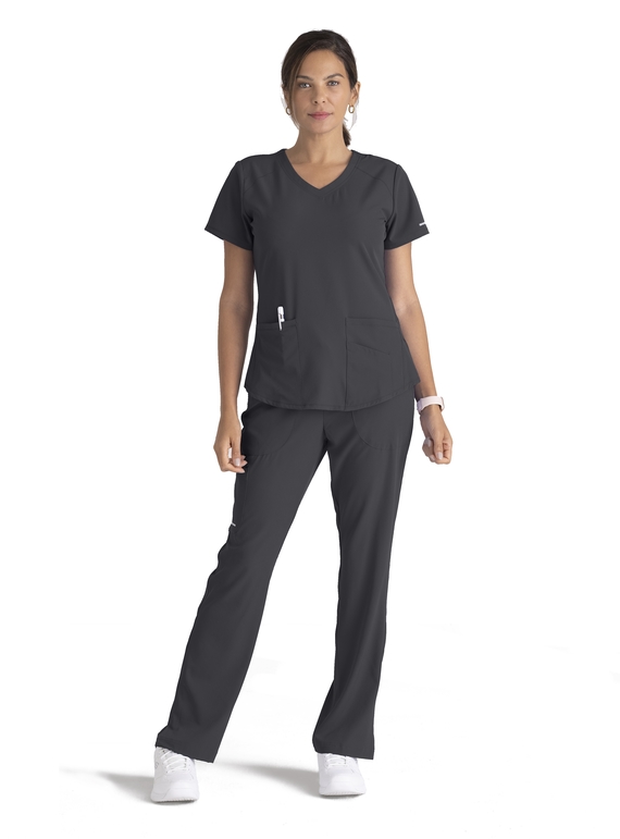 Skechers Breeze Scrub Top - Women - 18 Pewter