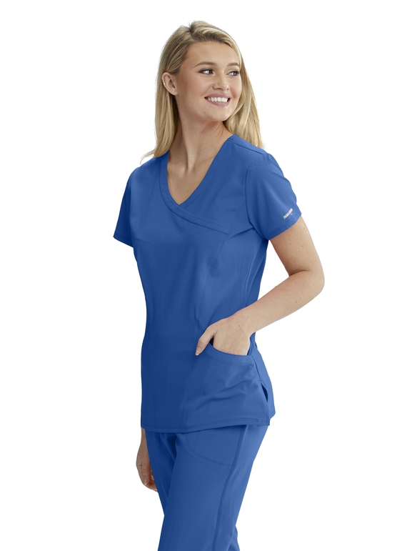 Skechers Reliance Scrub Top - Women - 08 New Royal