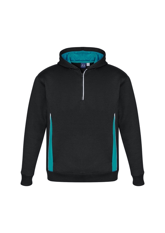 Renegade Brushed Fleece Sports Hoodie - Youth - Black/Teal
