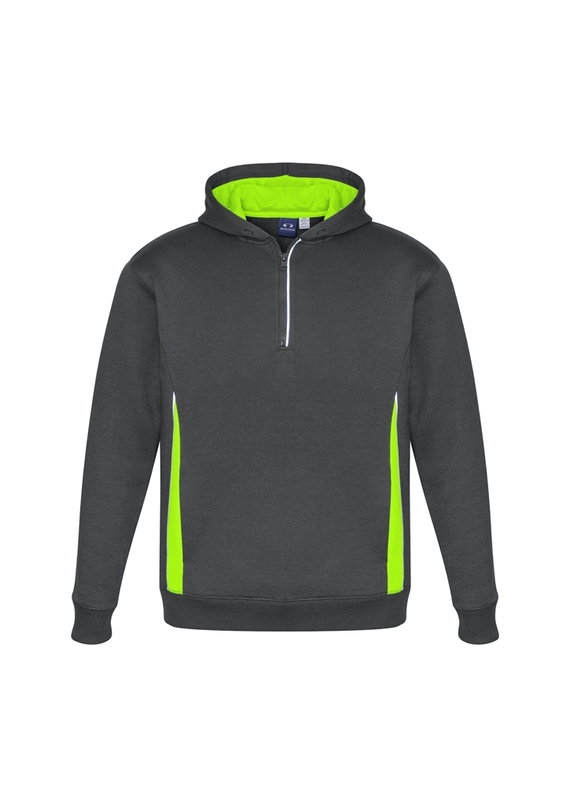 Renegade Brushed Fleece Sports Hoodie - Youth - Grey/Fl Lime