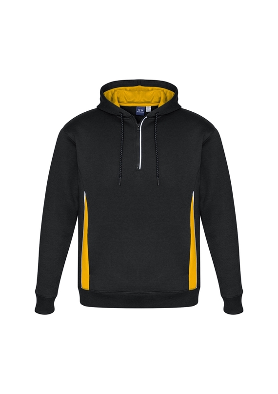 Renegade Brushed Fleece Warm Sports Hoodies - Unisex/Adult - Black/Gold