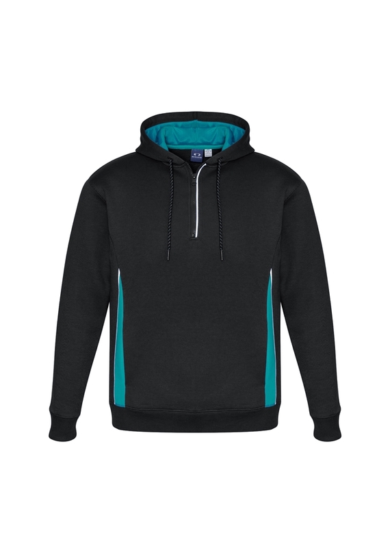Renegade Brushed Fleece Warm Sports Hoodies - Unisex/Adult - Black/Teal