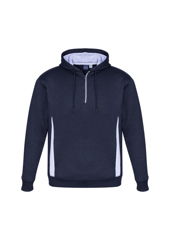 Renegade Brushed Fleece Warm Sports Hoodies - Unisex/Adult - Navy/White