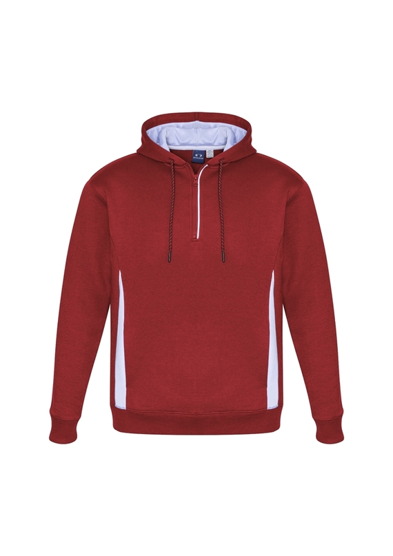 Renegade Brushed Fleece Warm Sports Hoodies - Unisex/Adult - Red/White