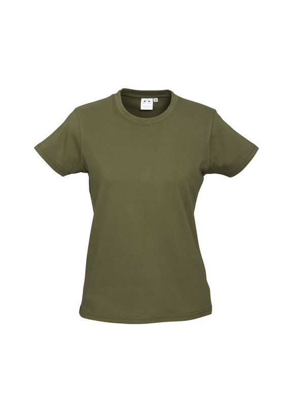 Ice Cotton Tee Shirt - Women - Khaki
