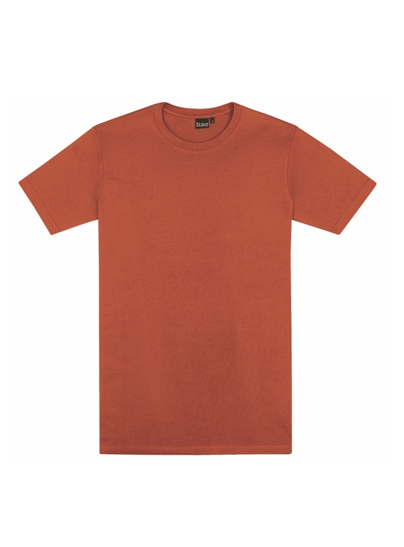 Outline Cotton Tee - Men - Rust