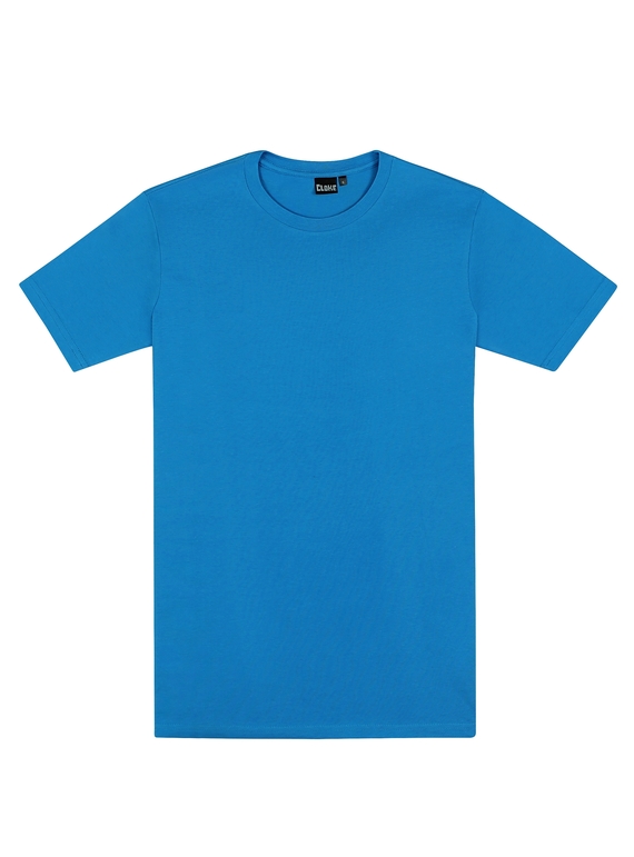 Outline Cotton Tee - Men - Aqua