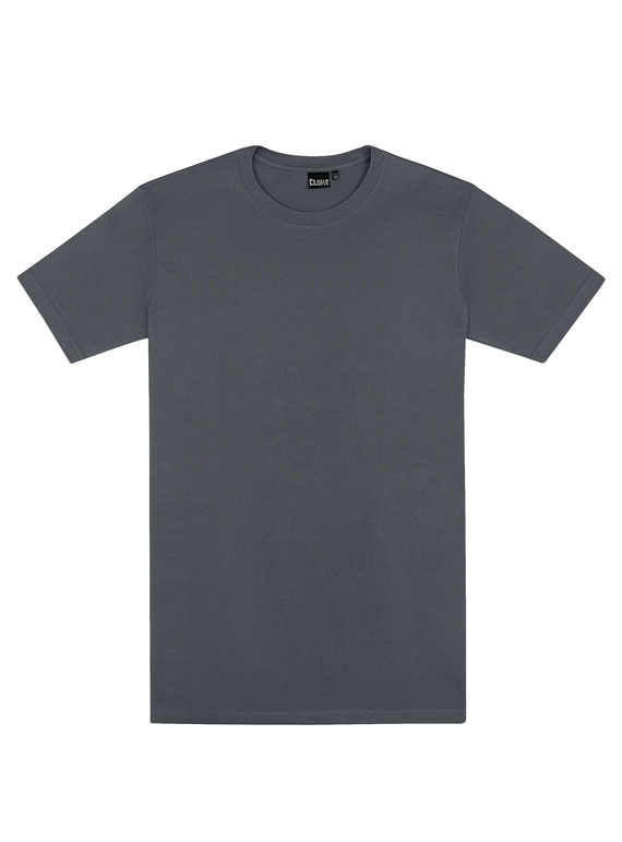 Outline Cotton Tee - Men - Dark Grey