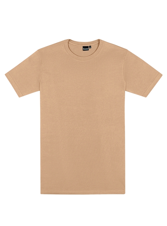 Outline Cotton Tee - Men - Tan