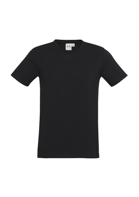 Viva V-Neck Stretch Tee - Men - Black