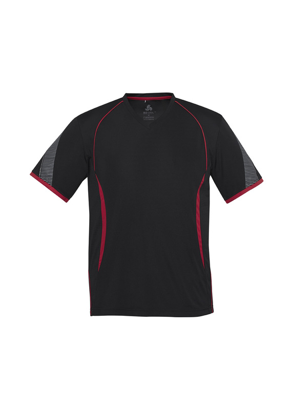 Razor BIZ COOL V-Neck Tee - Men - Black/Red