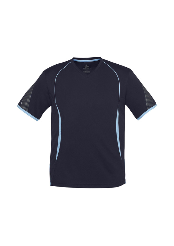 Razor BIZ COOL V-Neck Tee - Men - Navy/Sky