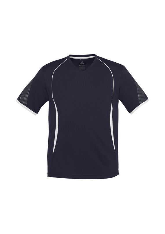 Razor BIZ COOL V-Neck Tee - Men - Navy/White