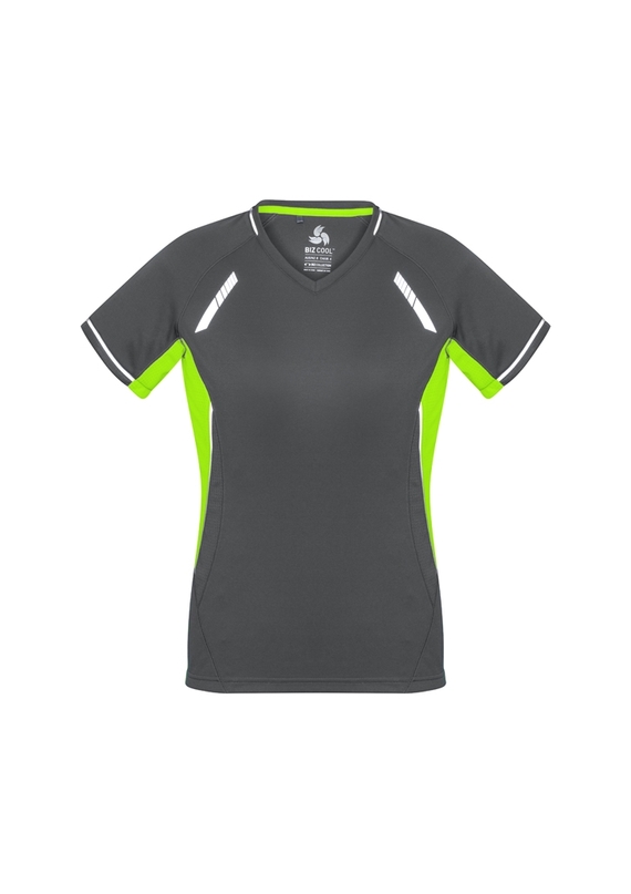 Renegade BIZCOOL Sports Tee - Women - Grey/Fl. Lime