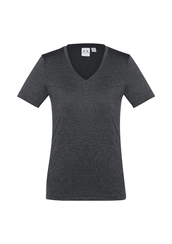Aero BIZ COOL Cotton-feel Tee Shirt - Women - Charcoal