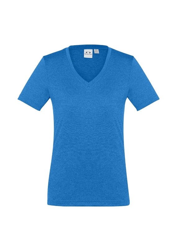 Aero BIZ COOL Cotton-feel Tee Shirt - Women - Cyan