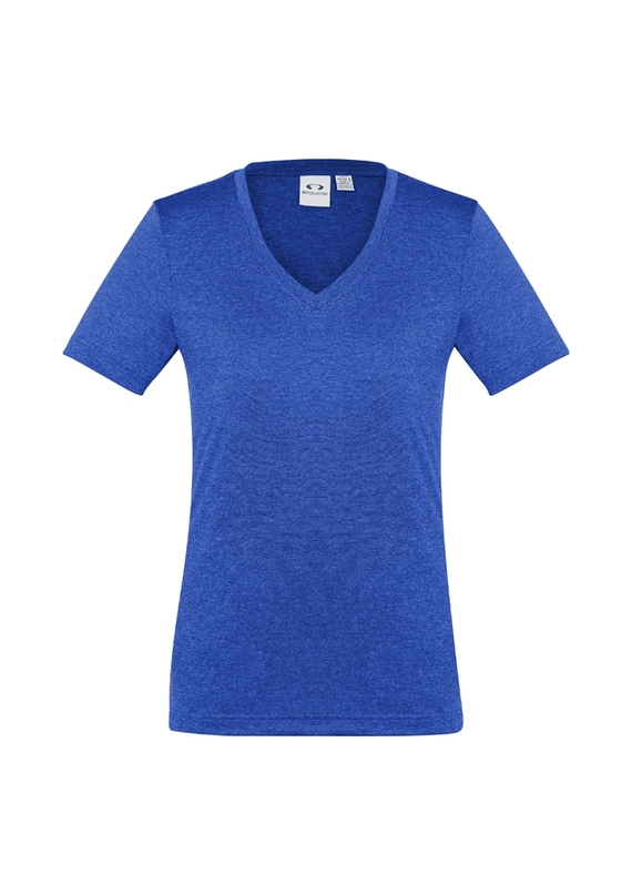 Aero BIZ COOL Cotton-feel Tee Shirt - Women - Electric Blue