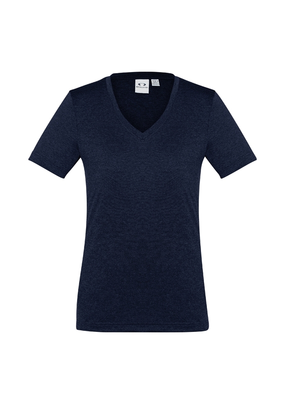 Aero BIZ COOL Cotton-feel Tee Shirt - Women - Navy