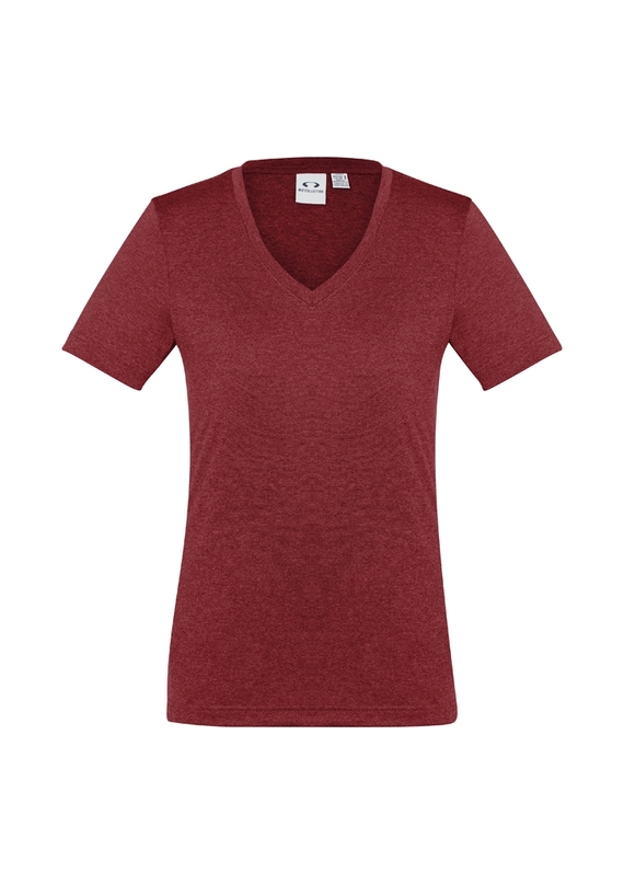 Aero BIZ COOL Cotton-feel Tee Shirt - Women - Red