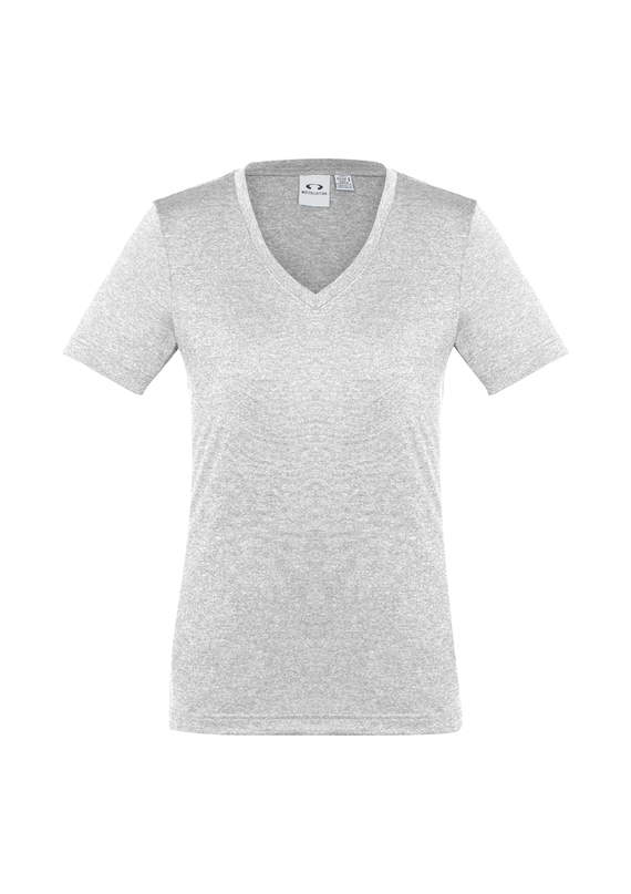 Aero BIZ COOL Cotton-feel Tee Shirt - Women - Silver