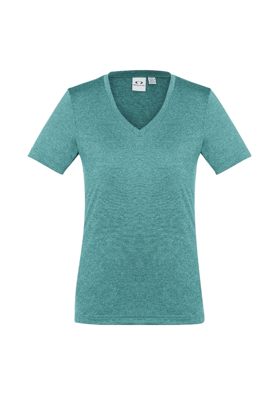 Aero BIZ COOL Cotton-feel Tee Shirt - Women - Teal