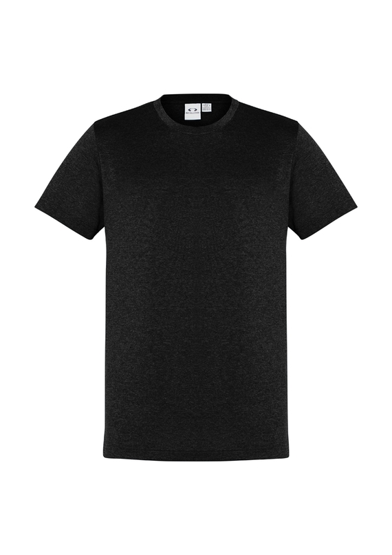 Aero BIZ COOL Cotton-feel Tee Shirt - Men - Black Marle
