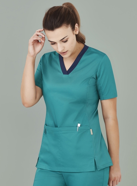 Riley V-Neck Scrub Top - Women
