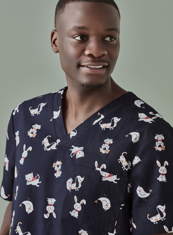 Best Friends Scrub Top - Men - Best Friends
