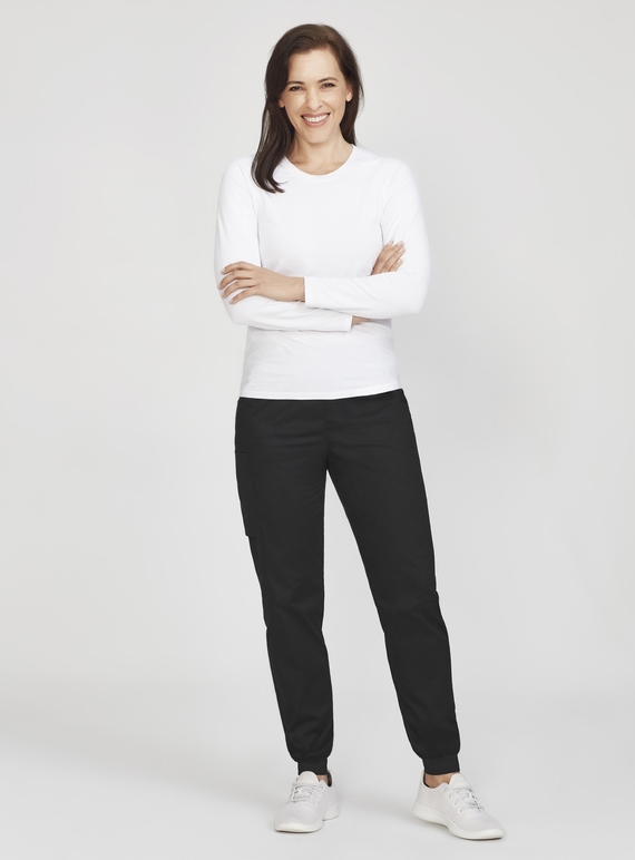 Performance Cotton Long Sleeve Tee - Women - White
