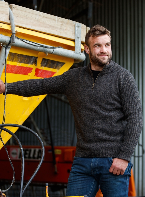 Mount Zip Sweater - Possum/Merino Blend