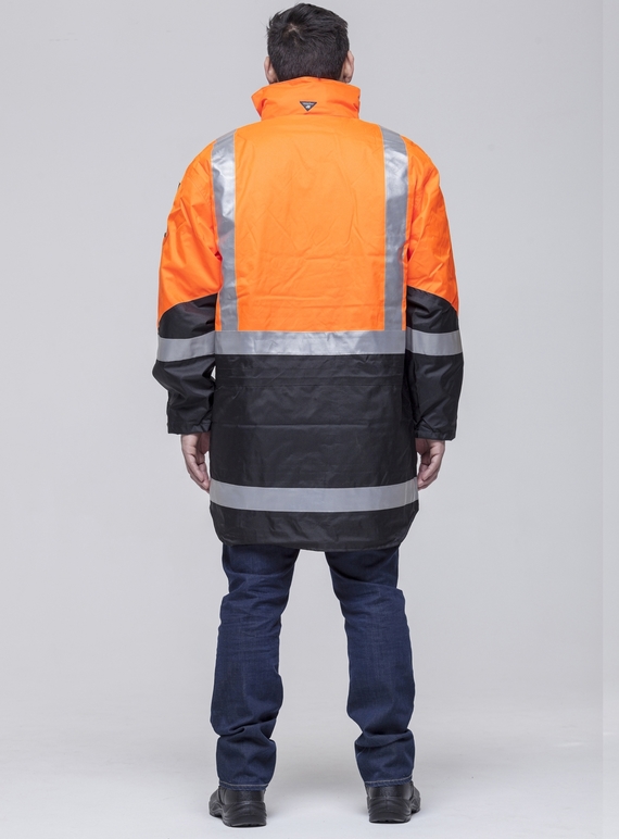 Hi Vis 2-Way Cyclone Day/Night Jacket - Quilted Lining