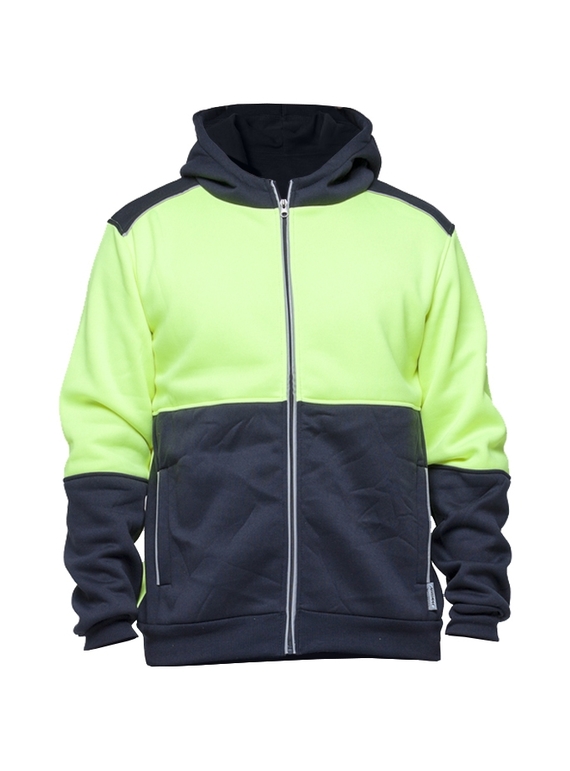 Hi Vis Hoodie - Yellow/Navy