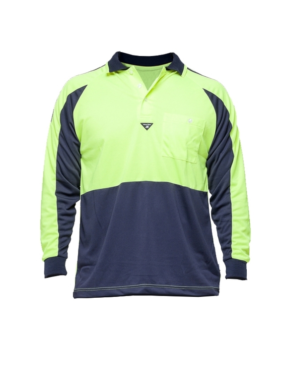 Hi Vis Long Sleeve PRP Polo Shirt
