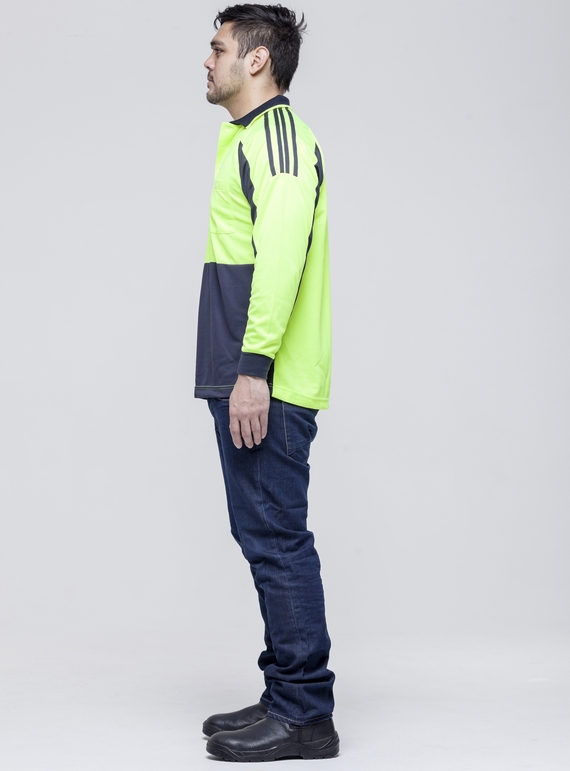 Hi Vis Long Sleeve PRP Polo Shirt
