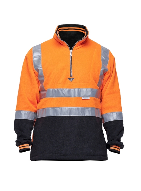 Hi Vis Day/Night Polar Fleece - Orange/Black